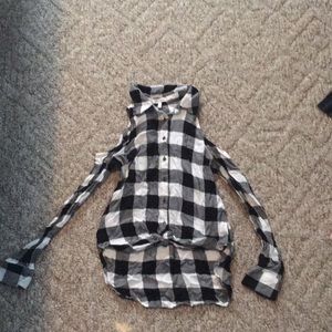 Black and white checkered long sleeve